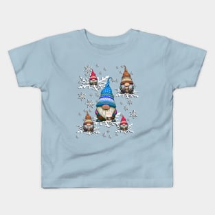 Coffee Lover Winter Gnomes Kids T-Shirt